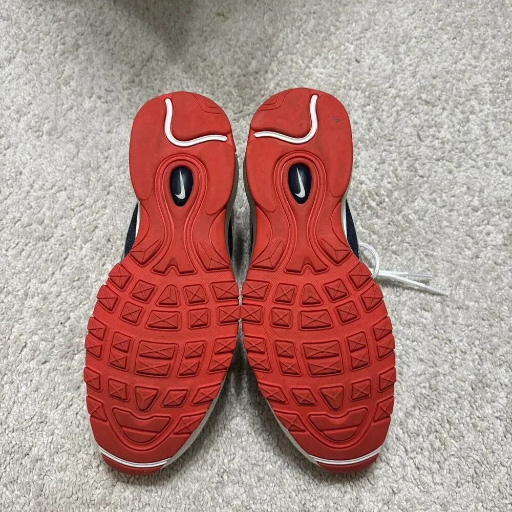 Nike Men AIR MAX 97  DJ5171-600 Athletic Sneakers  RED WHITE Shoes Size 10